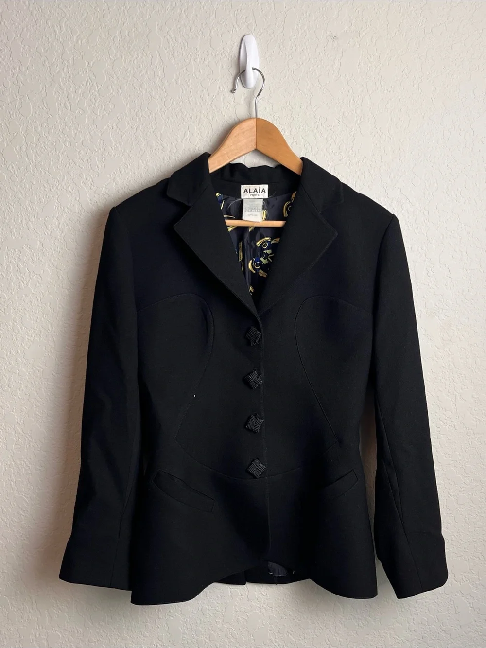 Vintage Azzedine Alaïa 1991 Butterfly Archive Sculpted Blazer FR 38 Jacket Rare - Picture 3 of 16